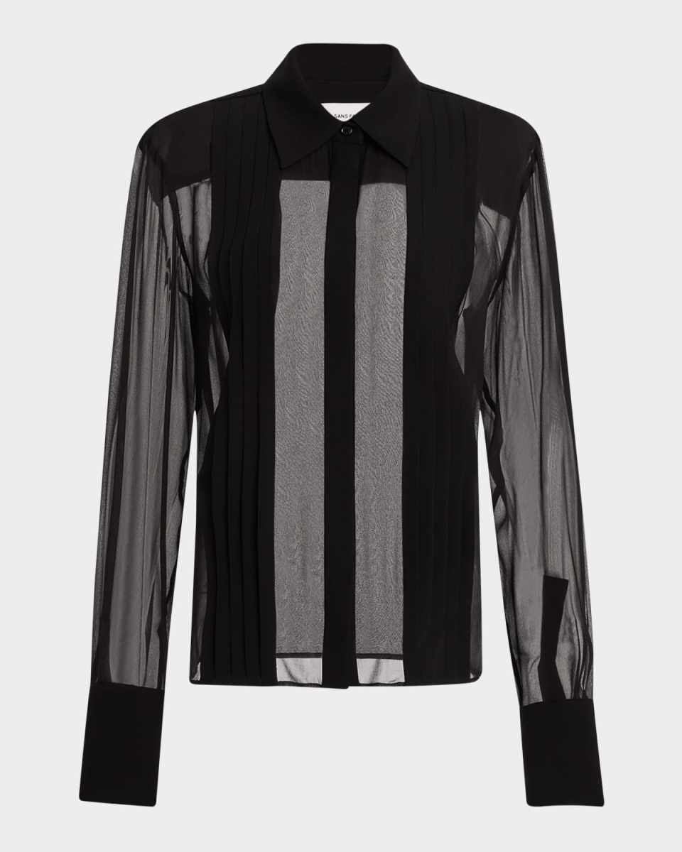 Meghan Panelled Silk Blous